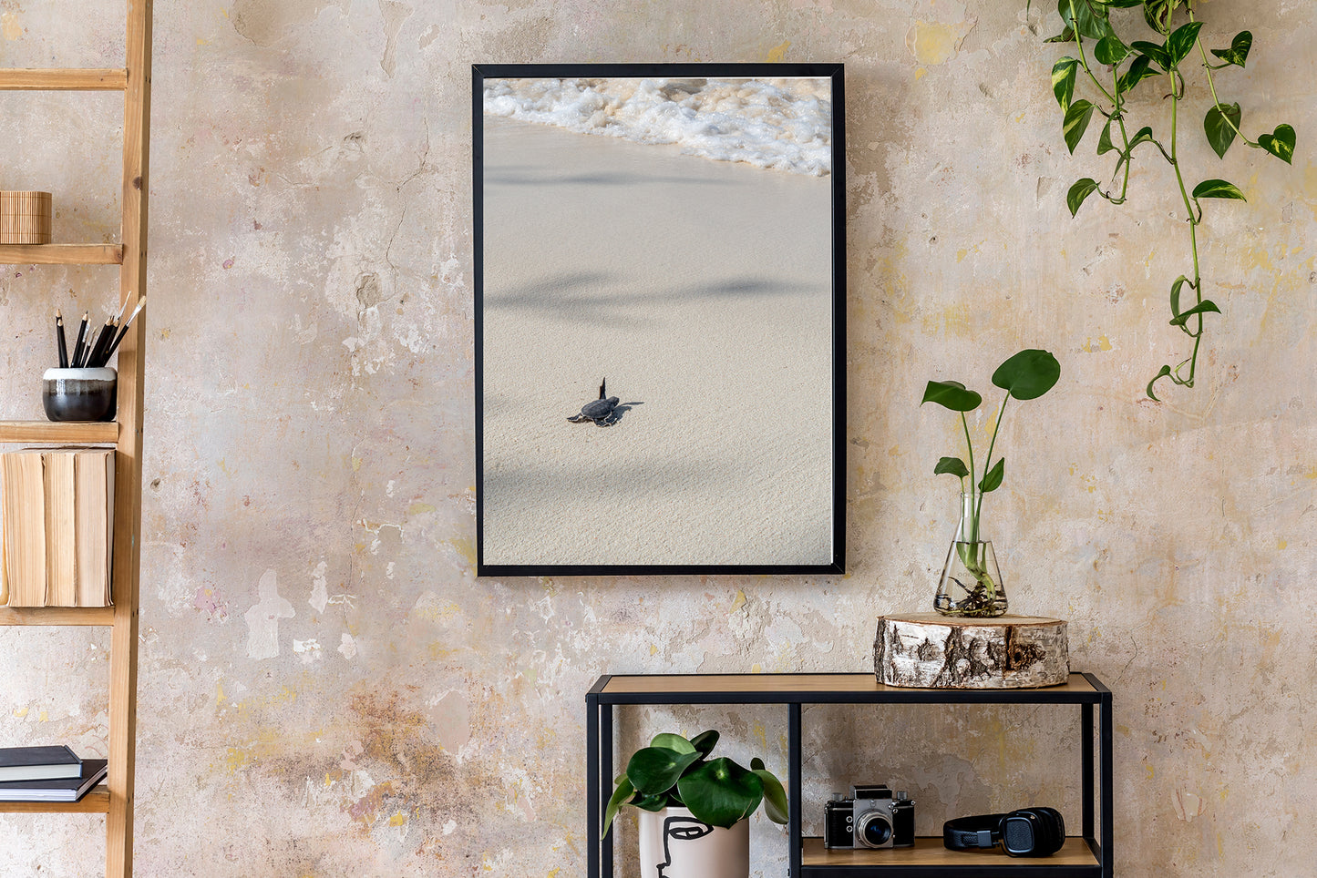 Wait for me!! Baby Green Sea Turtle Downloadable Print.